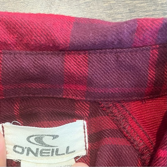Red Plaid Button-up Flannel - Picture 3 of 3